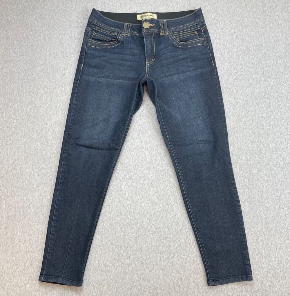 Democracy Jeans Womens 8 Blue Cotton Blend Stretch Skinny Mid-Rise